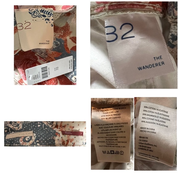 Anthropologie Pilcro Wanderer Low Rise Paisley Shorts 32 - Picture 9 of 9